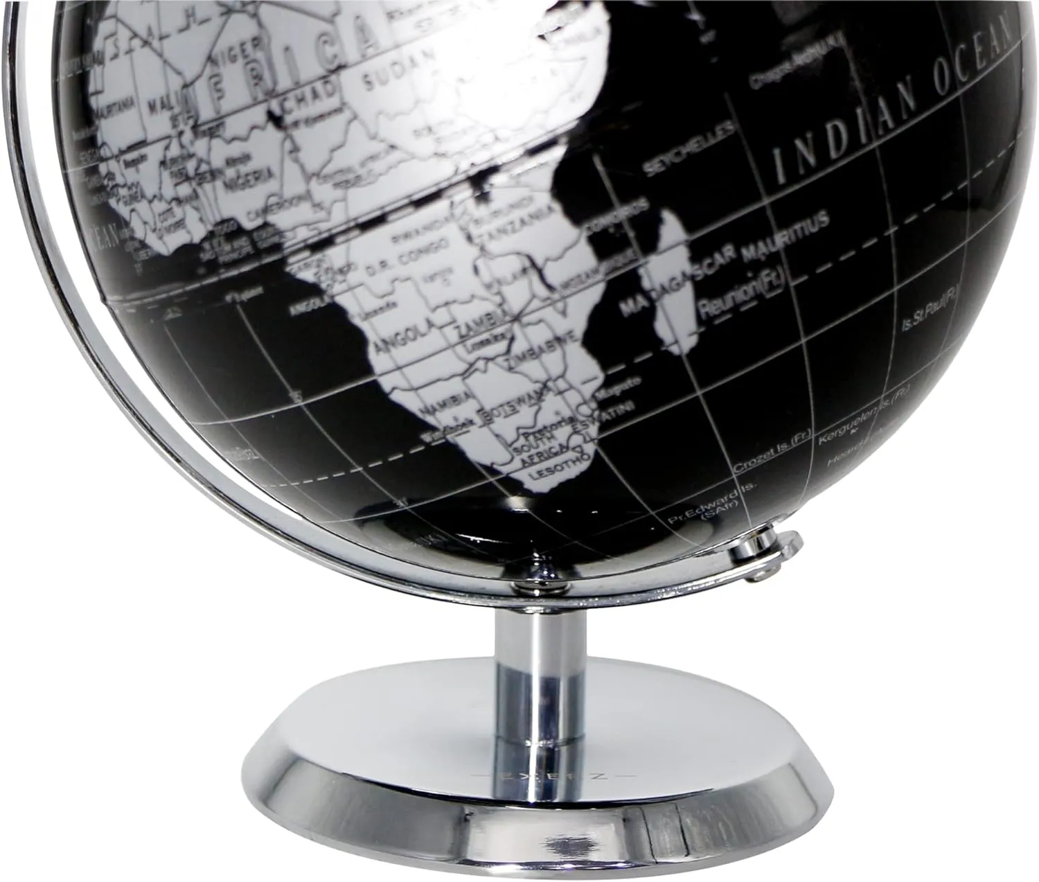 5.5" World Globe Mini - Educational/Geographic/Modern Desktop Decoration - Stainless Steel Arc and Base - for School, Home, and Office