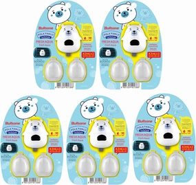 5 Pack Bullsone Pola Family Natural Car Air Freshener, Luxury Car Perfume, Vent Clip Type (Fresh Aqua)