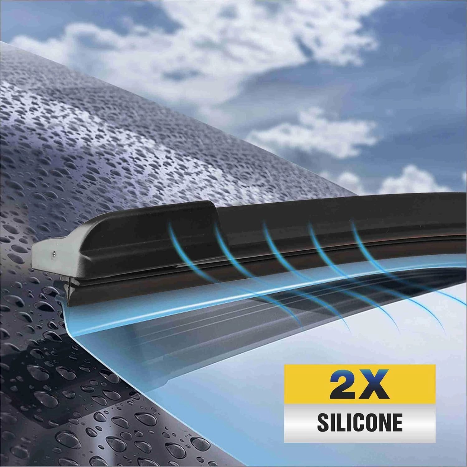 5 PLUS® Silicone 18 Inch Wiper Blades 2 Pack Replacement For FORD Ranger 2011-1999/CHEVY HHR 2011-2006/JEEP Commander 2010-2006/MAZDA MX-5 Miata 2015-1999, Silicone Windshield Wiper Blades For My Car
