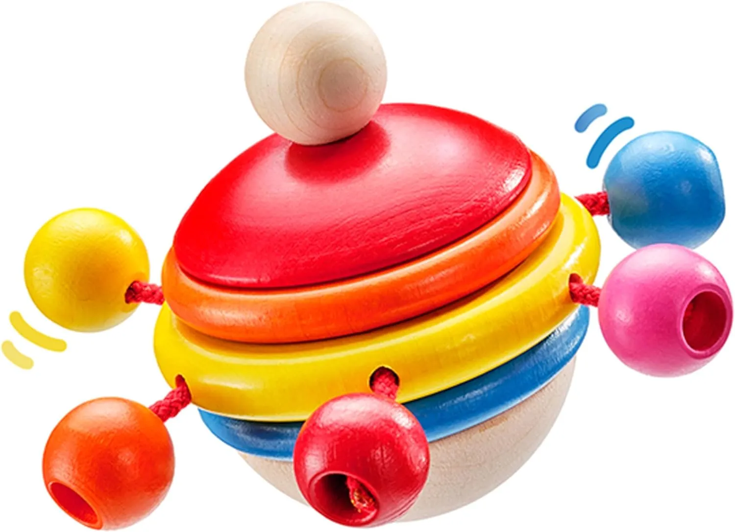 61068 Rotating Spherical Toy, Wood, 7.5 cm