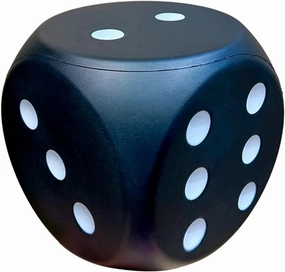 6 Inches Foam Dice Fun Filled Large Educational Toy Giant Dice Decorative Foam Jumbo Dice Big Square Building Blocks for Game Nights and Learning Sessions (Black)