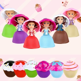 6PCS Mini Beautiful Cake Doll Toy,Surprise Transforming Scented Princess Dolls Gift Set for Children Kid Funny Game Gift for 3 Year Old Girls