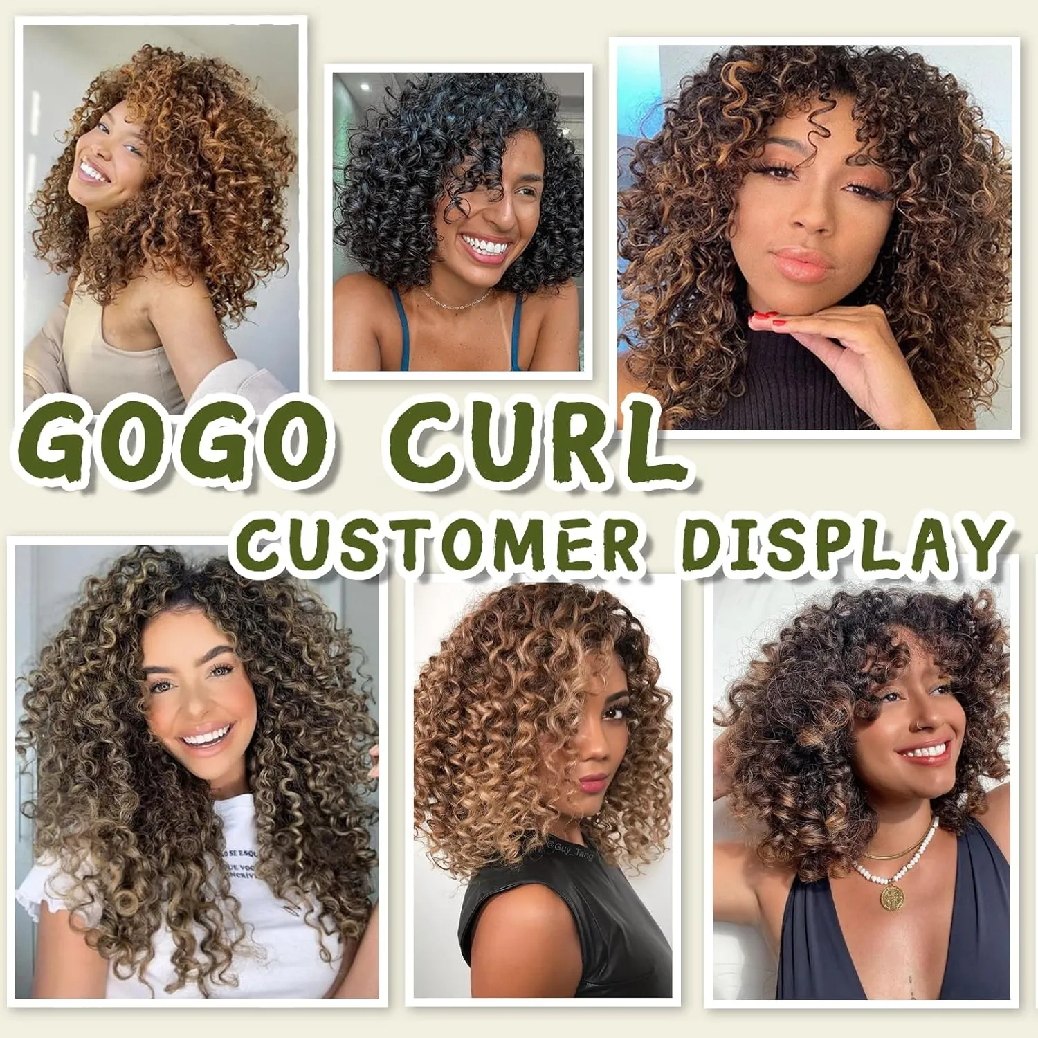 7 Packs Curly Crochet Hair for Black Women, 14 Inch GOGO Curl, Deep Ocean Wave, Synthetic, Bohemian Crochet Braids (14 inch, 1B)