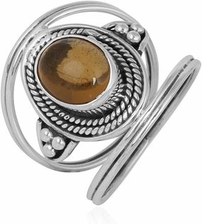 7x9 MM Rainbow Moonstone Amethyst Labradorite Citrine Chunky Bypass Wire Ring 925 Sterling Silver Ring Size 5 TO 13