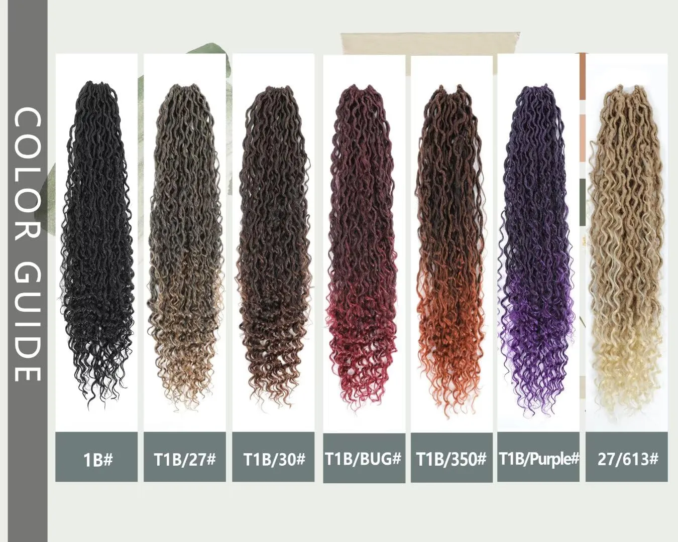 8 Packs New Goddess Locs Crochet Hair 18 Inch Ombre Brown River Locs Crochet Hair with Curly Ends Pre-looped Curly Faux locs Braids Hair Boho Style Synthetic Hair Extensions (18" 8Packs T1B/30#)