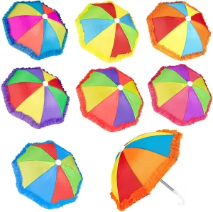 8Pcs Mini Umbrellas for Doll, Doll Umbrella, Mini Umbrella for Decroation, Miniature Toy Umbrella, Mini Toy Umbrella for Kids, Festival Present, Party Decroation, Photograph