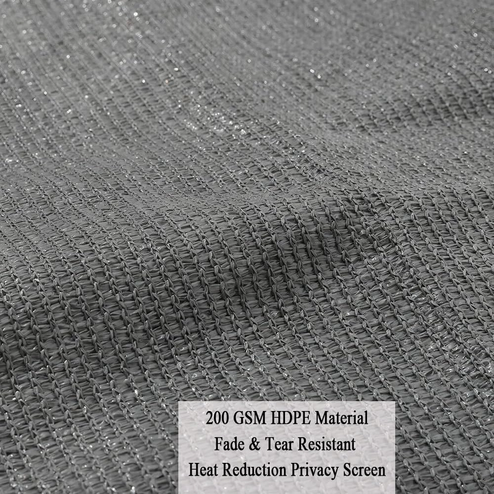 90% Sun Shade Cloth for Garden, 8X20 Ft Breathable Sunshade Fabric with Grommets, Pergola Shade Roof Cover, UV Blocking & Privacy Protection Shade Screen for Patio, Deck, Porch, Carport, Pool.