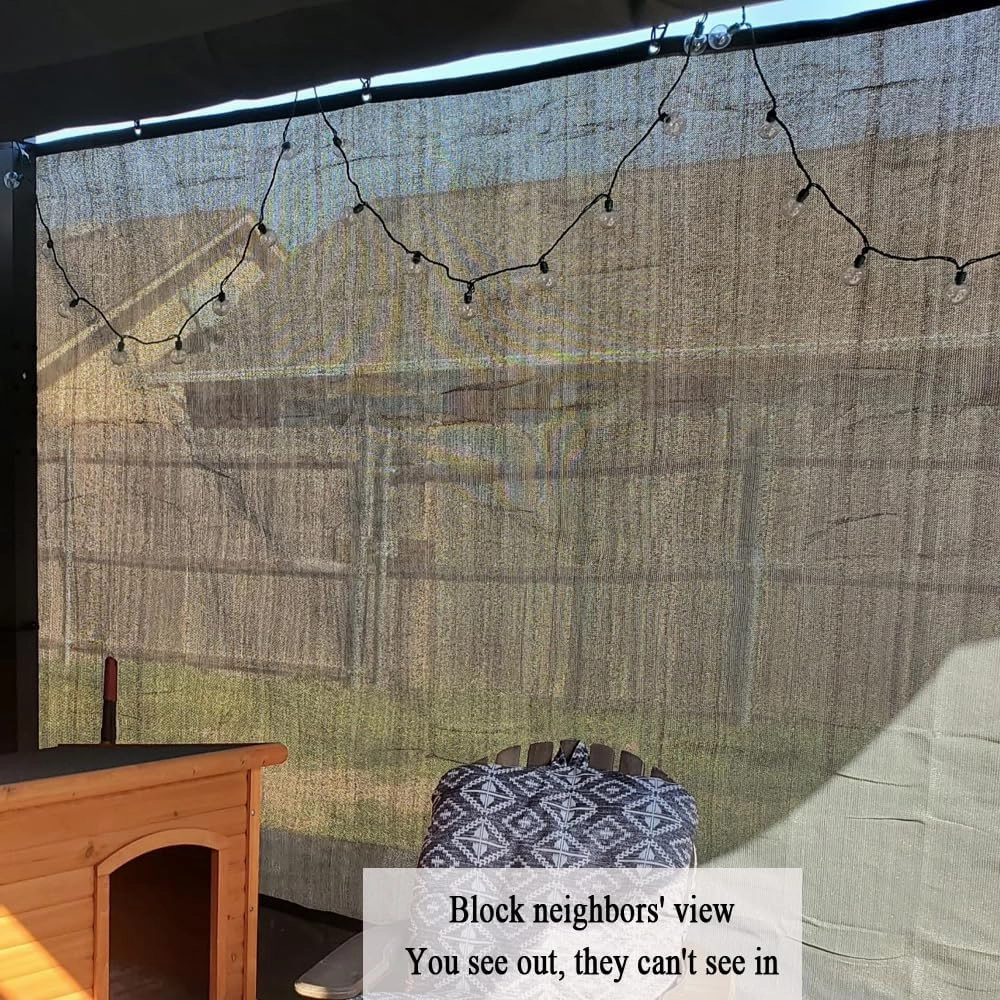 90% Sun Shade Cloth for Garden, 8X20 Ft Breathable Sunshade Fabric with Grommets, Pergola Shade Roof Cover, UV Blocking & Privacy Protection Shade Screen for Patio, Deck, Porch, Carport, Pool.