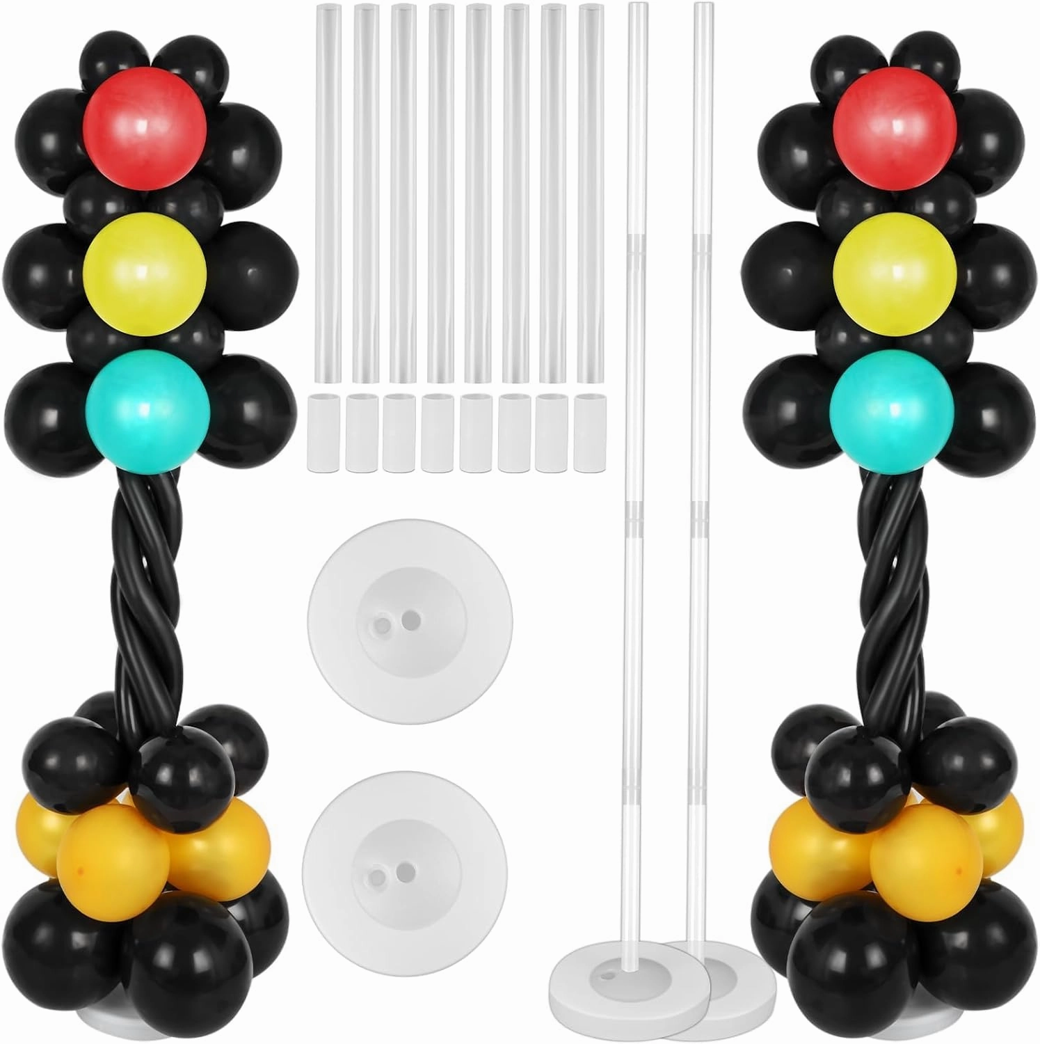 90PCS Traffic Light Balloons - Race Car Theme Birthday Party Decoration Latex Balloons Supplies for Boys Birthday Gift Race Fans Party Decor