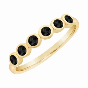 9ct Yellow Gold Bezel Set Clear Cubic Zirconia Dress Ring
