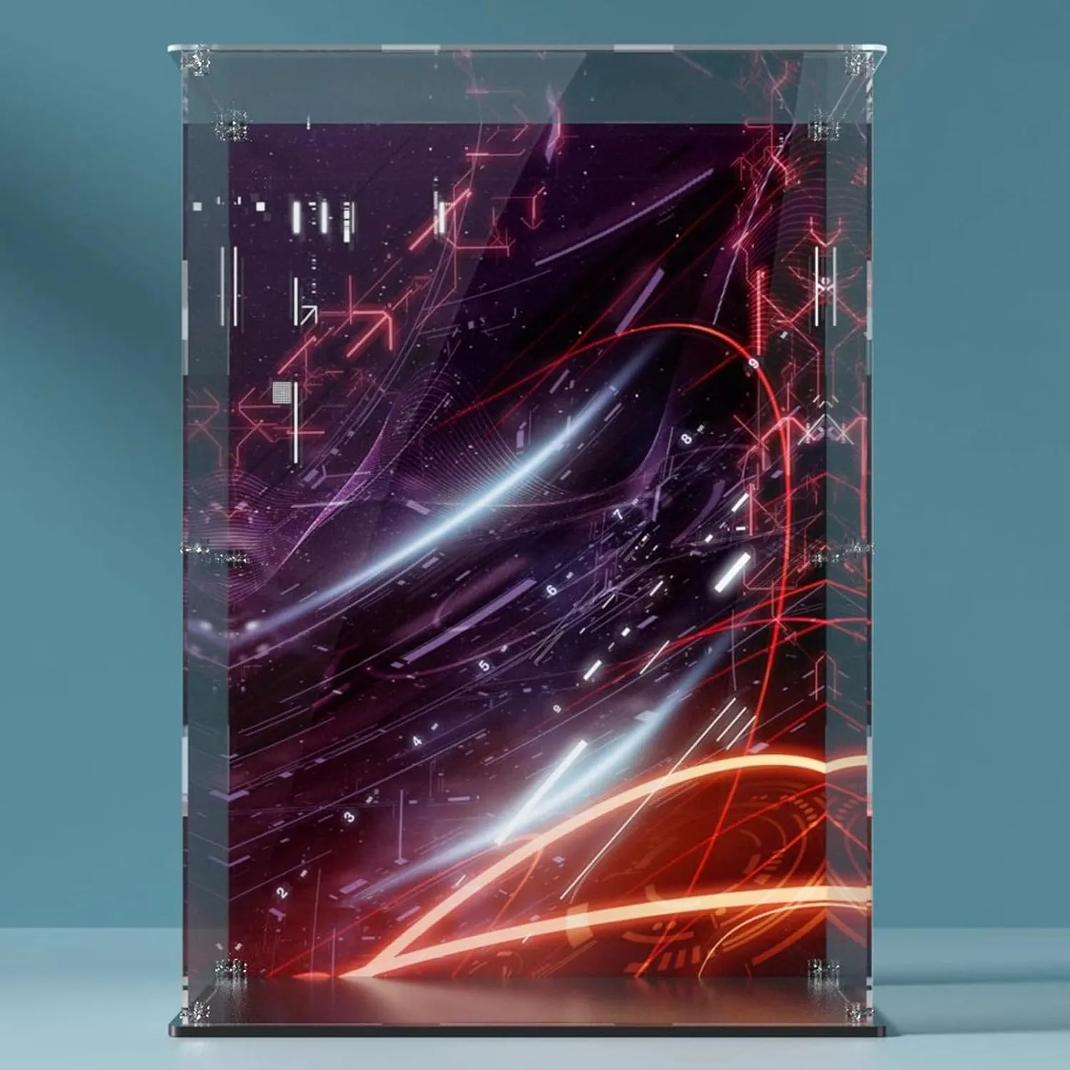 Acrylic Display Box Is Suitable for Gundam Mourning Witch Phoenix Building Block. Used for Displaying, Dustproof, and Collecting Bricks Set Models. (Only Display Box) (Background)