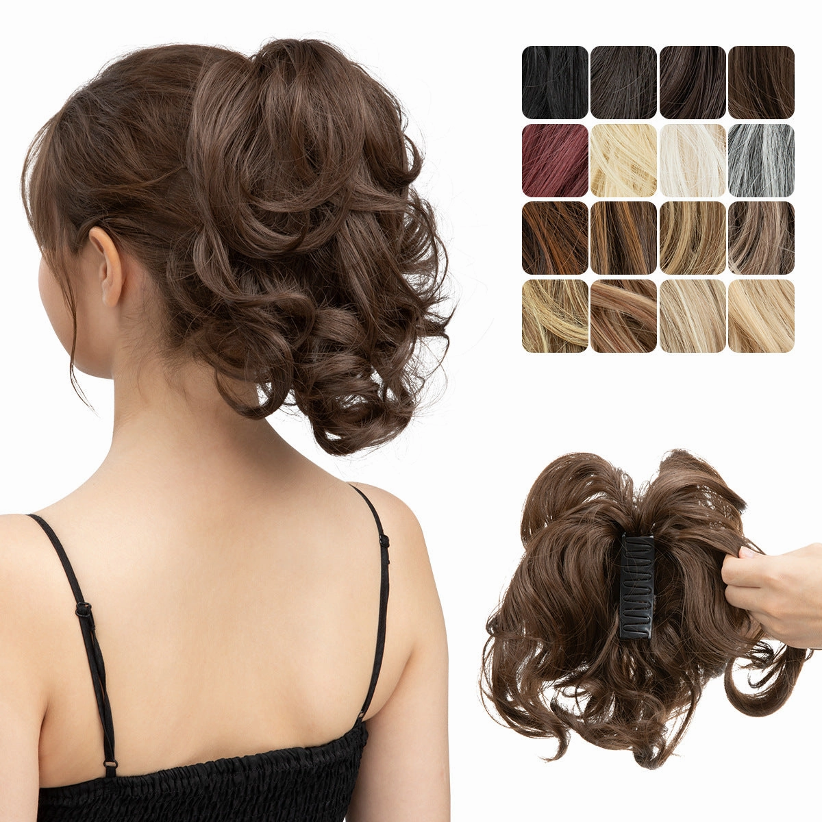 Adjustable Hair Claw Ponytail Wigs Fluffy Curly Hair Extensions Wholesale