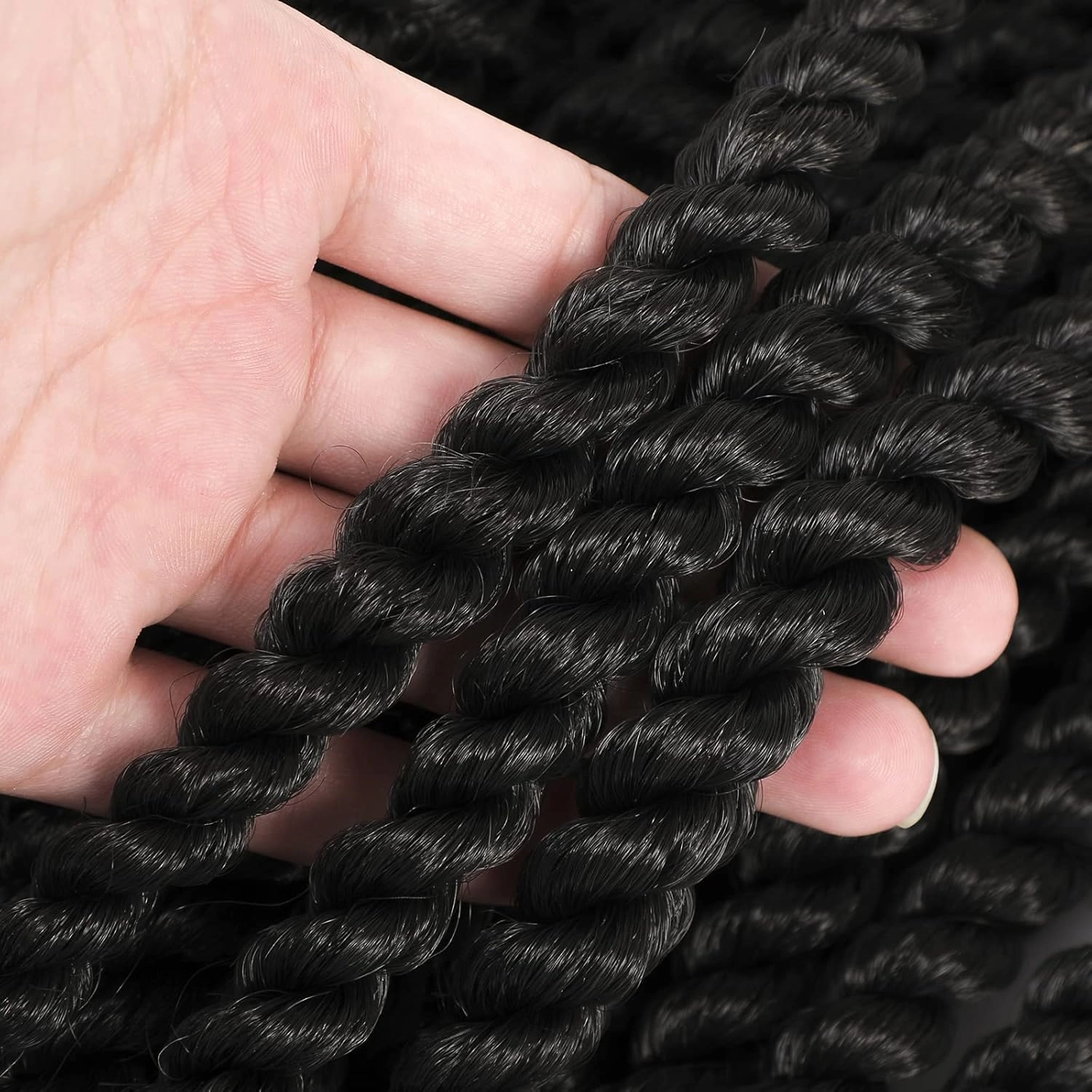 Admutty Havana Twist Crochet Hair 12 inch 6 Packs Crochet Havana Twist Senegalese Twist Crochet Hair Jumbo Havana Twist Crochet Braids (2#)