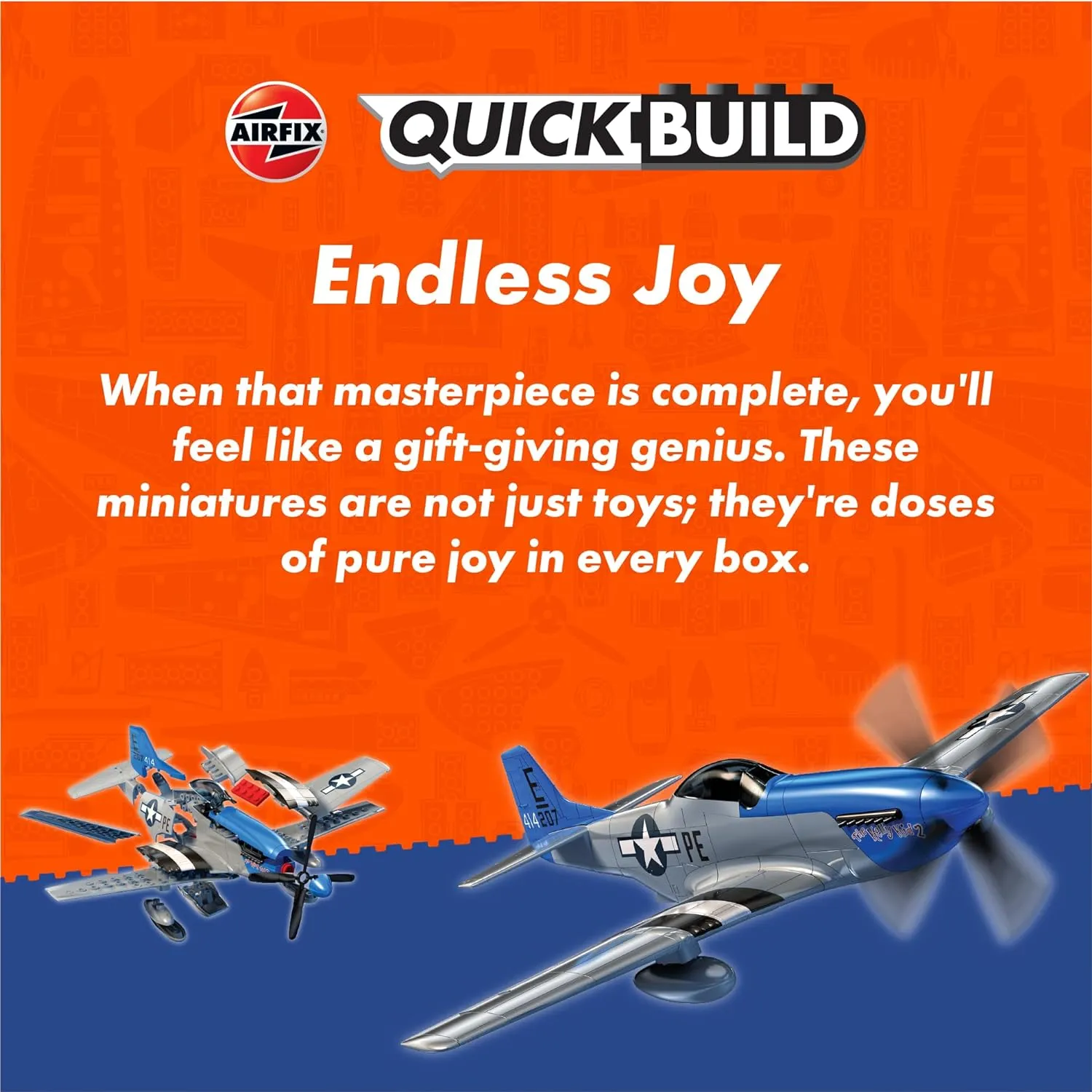 Airfix J6002 Quickbuild Model Airplane Kits for Adults & Kids - Eurofighter Typhoon - Fighter Jet Plastic Model Kits, Block Building Sets, Snap Together Aircraft Models, Engineering Toys for Gifts