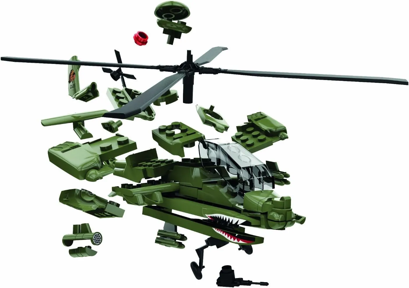 Airfix Quickbuild Boeing Apache Airplane Model Kit, Multi