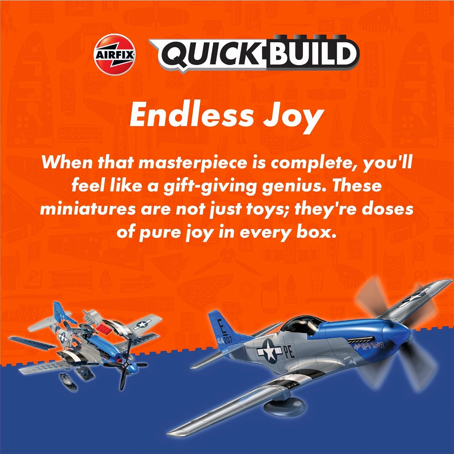 Airfix Quickbuild Supermarine Spitfire Airplane Brick Building Plastic Model Kit J6000