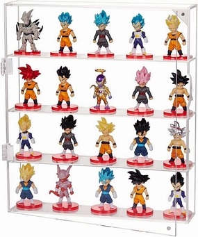 AITEE Acrylic Display Case for Mini Funko Pop Figures, Clear Wall Mounted or Desktop 4 Layer Storage Box Cabinet Organizer for Mini Toys, Collections or Stone