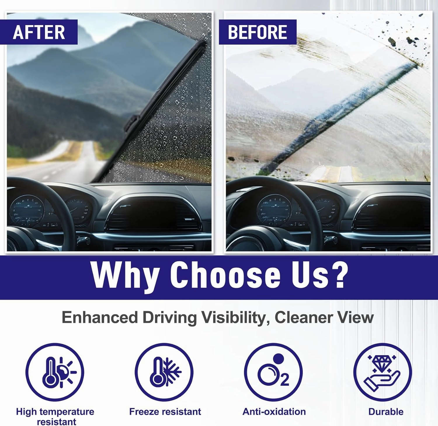 AJK Front Windshield Wiper for Jeep Gladiator 2020 2021 2022 2023 2024, Original Equipment Window Wipers Blades, Conventional, Vehicle Specific Fit, Pack of 2