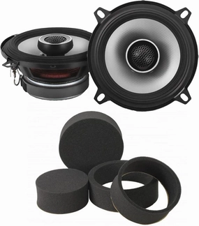Alpine S2-S50 5.25" Type S Coax Speakers with Stinger RKFR5 Roadkill Fast Rings 5.25"