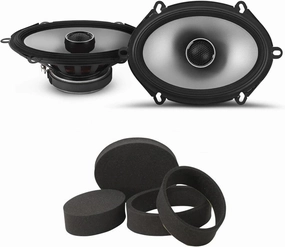 Alpine S2-S68 5x7 Type S Coax Speakers with Stinger RKFR5768 Roadkill Fast Rings 5x7-6x8