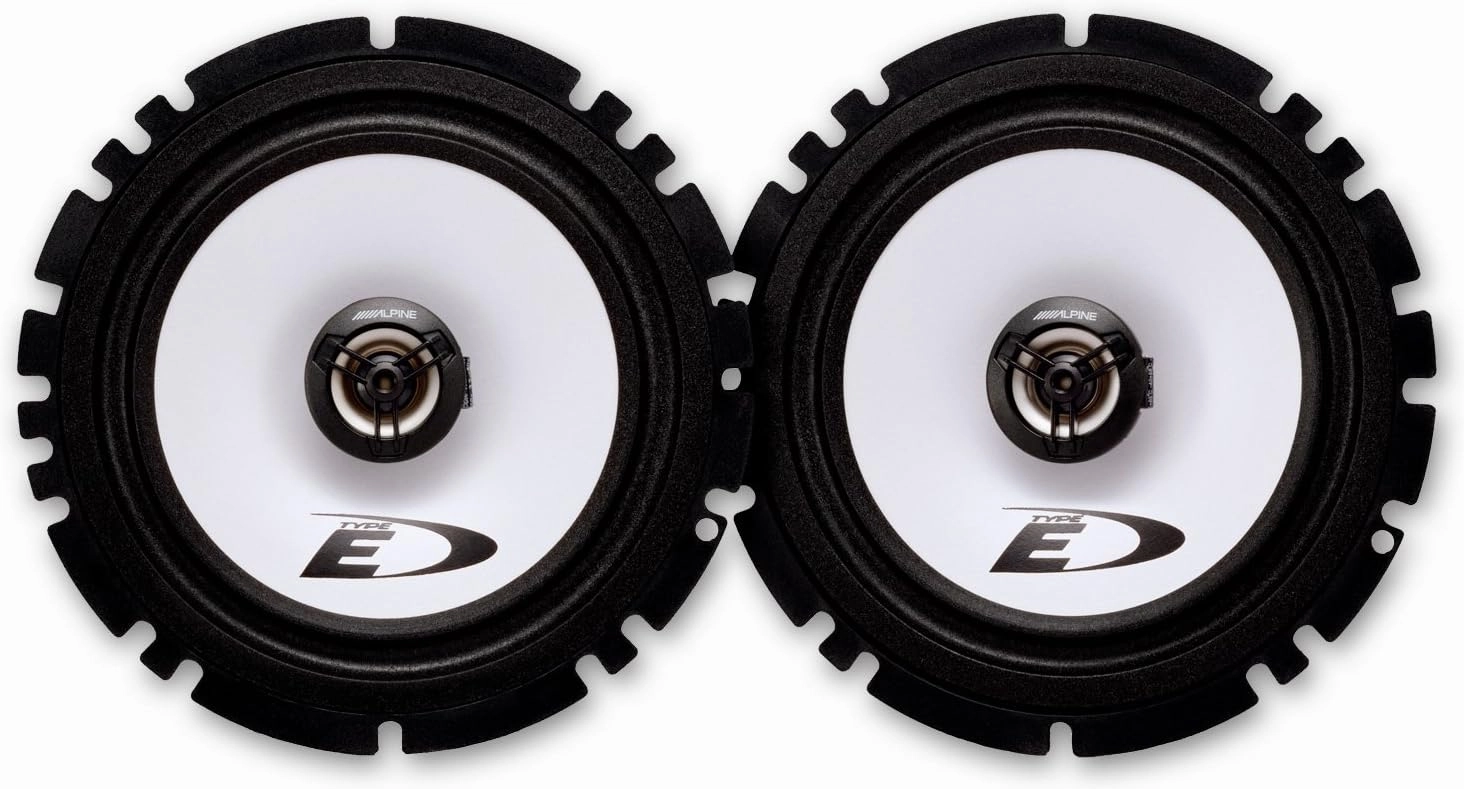 Alpine SXE-1725S 80W 6.5" 2-Way Type-E Coaxial Speakers W/ Mylar-Titanium Tweeters,black
