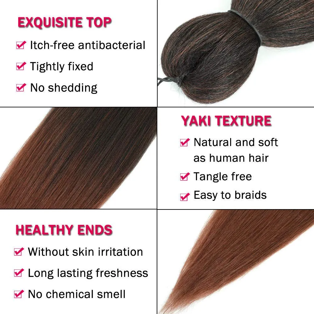 Alrence Pre Stretched Braiding Hair Long Braid 30 Inch 8 Packs Professional Braiding Hair Extensions Synthetic Crochet Twist Braids (30 Inch,T1B/30)