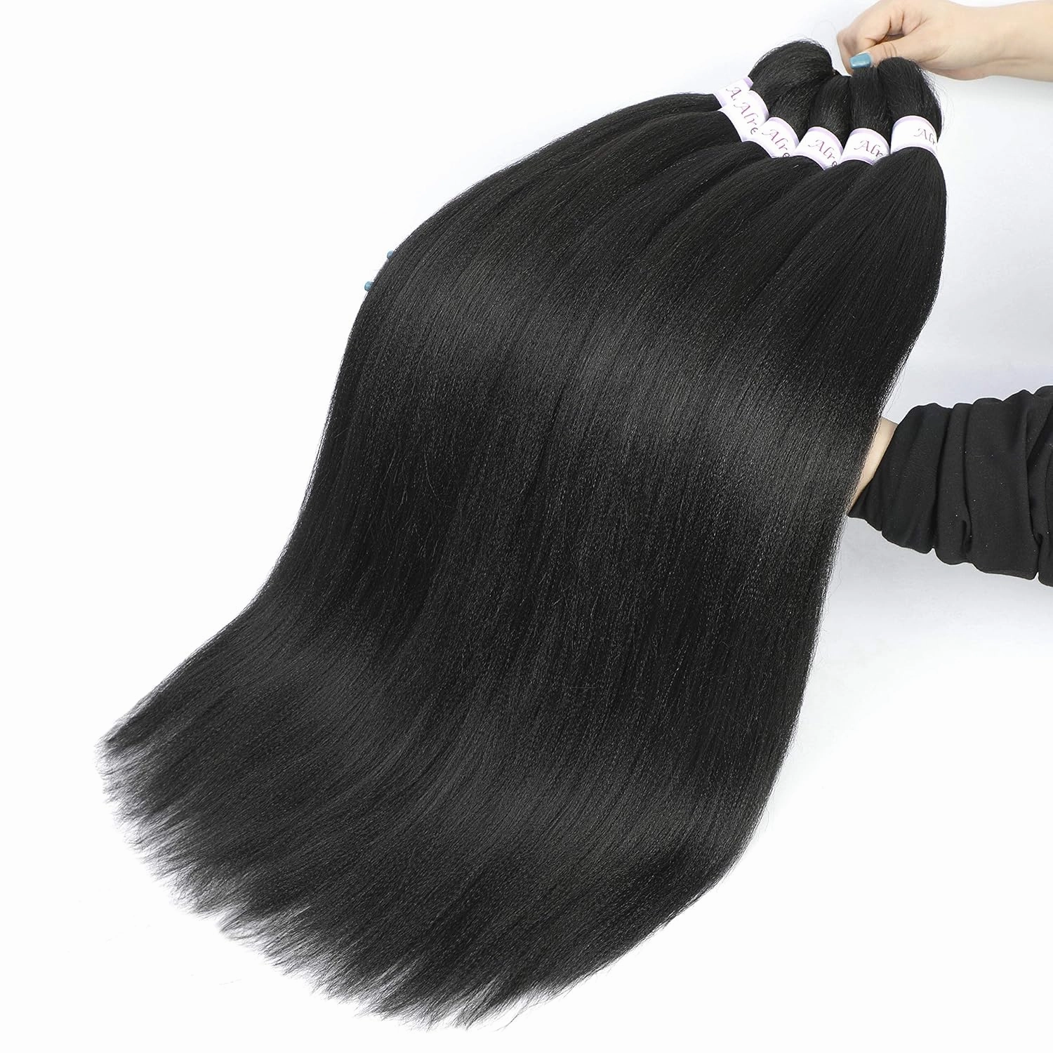 Alrence Pre Stretched Braiding Hair Long Braid 30 Inch 8 Packs Professional Braiding Hair Extensions Synthetic Crochet Twist Braids (30 Inch,2#)