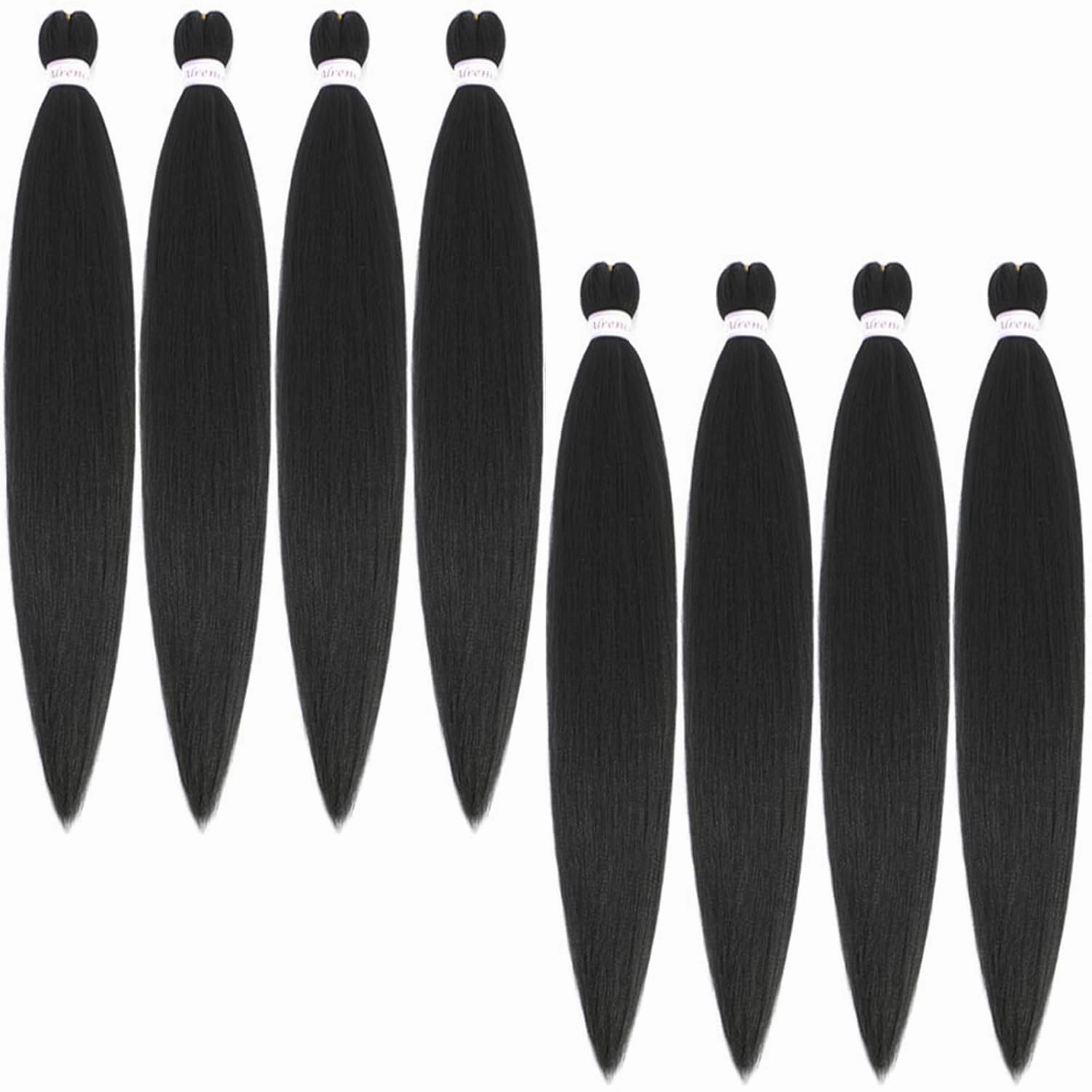 Alrence Pre Stretched Braiding Hair Long Braid 32 Inch 8 Packs Professional Braiding Hair Extensions Synthetic Crochet Twist Braids (32 Inch, 2#)