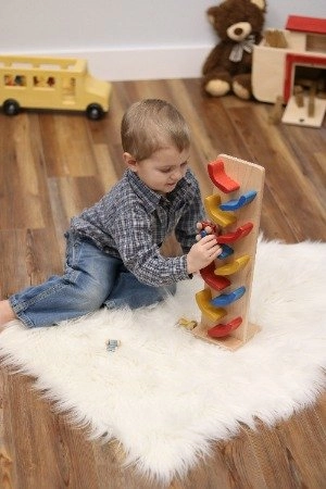 Amish-Made Mini Car Roller Wooden Toy, Pack of Cars Included From AmishToyBox.com