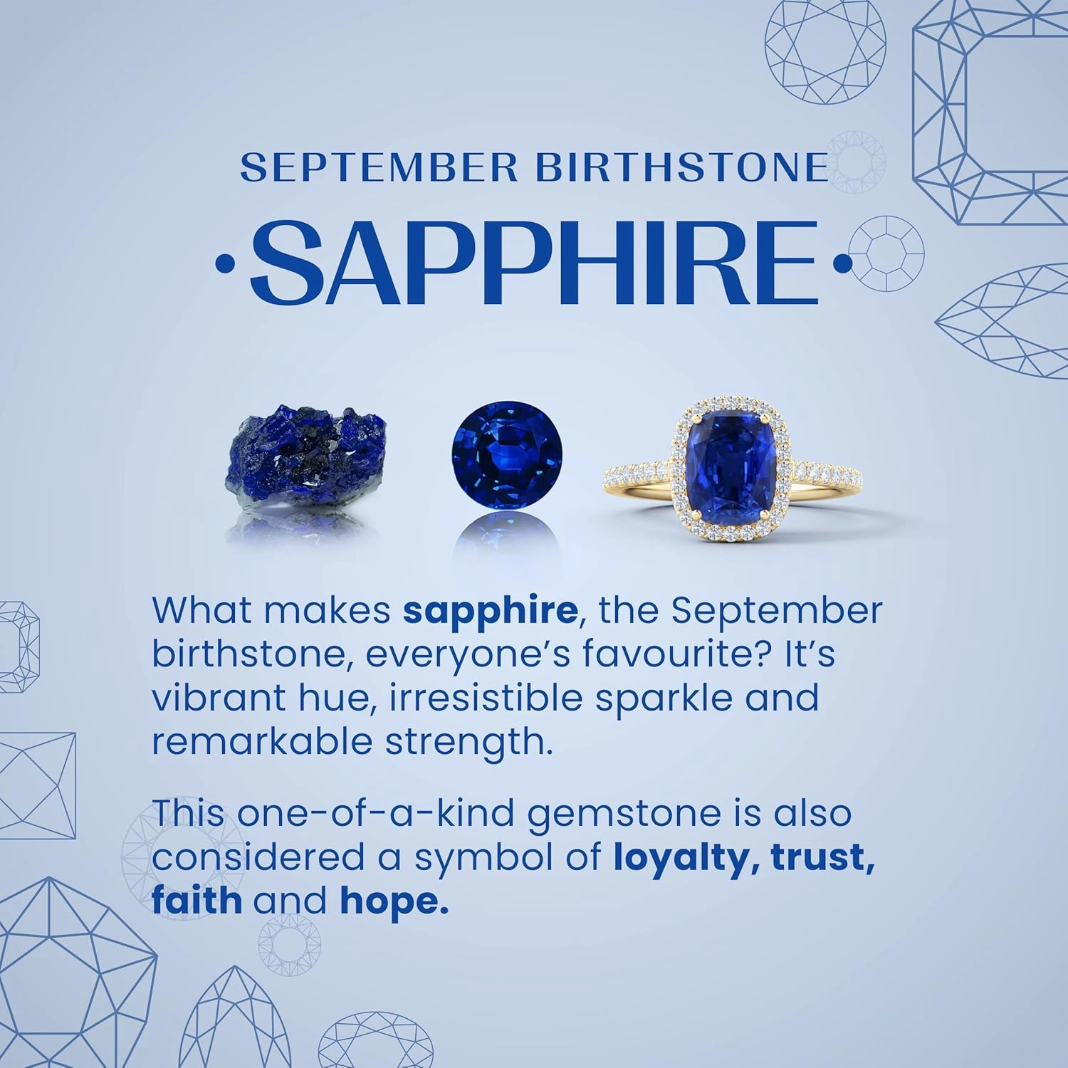 Angara Natural Blue Sapphire Chain Bracelet for Women in 14K Solid Gold | September Birthstone, Birthday, Engagement, Anniversary, Wedding Jewelry Gift for Women