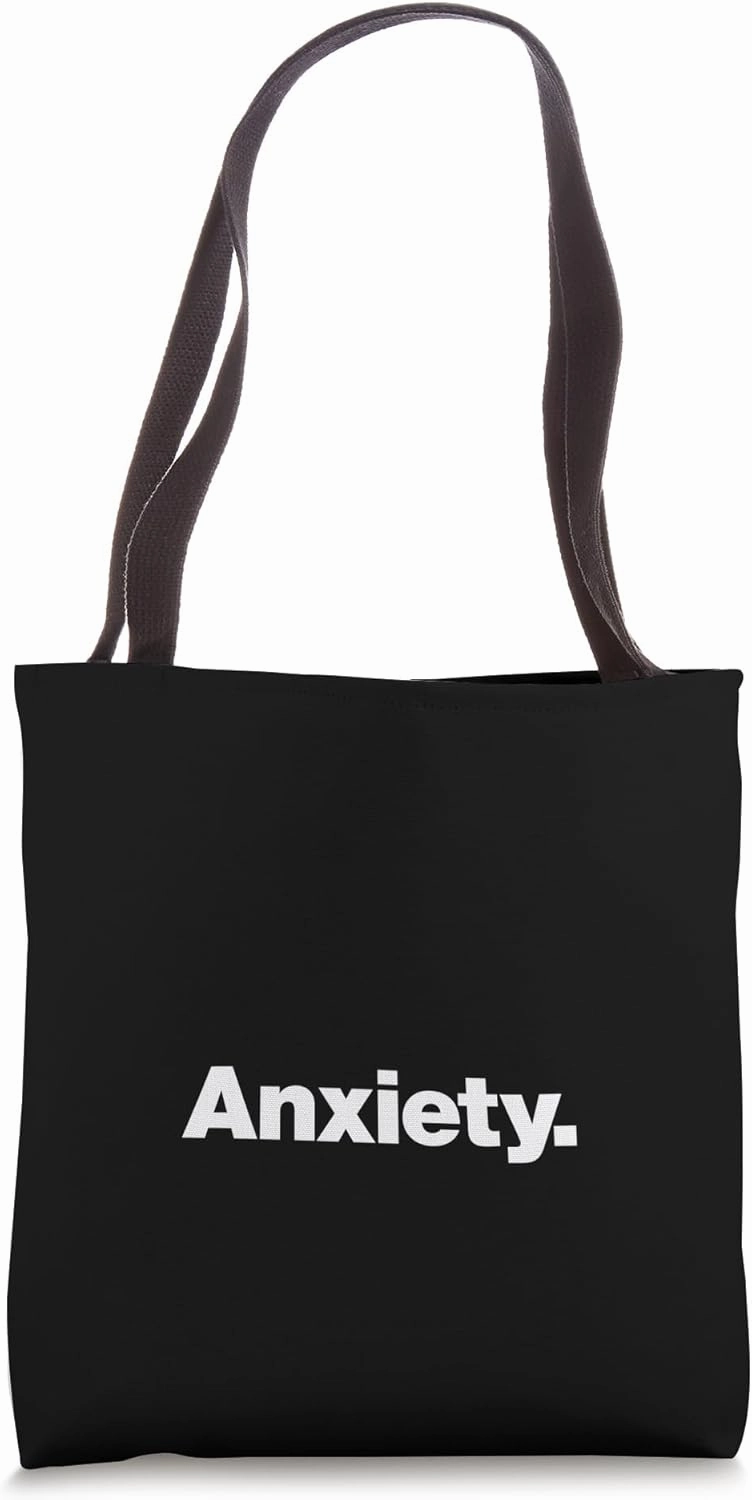 Anxiety | A design that says the word Anxiety Tote Bag