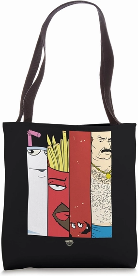 Aqua Teen Hunger Force Group Tiles Dark Tote Bag