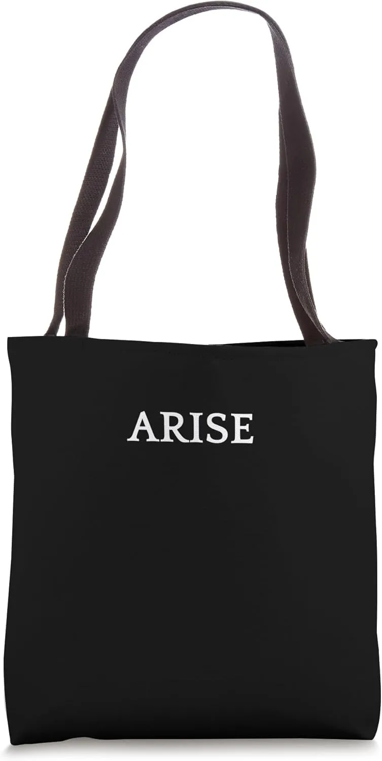 ARISE English word Apparel Tote Bag