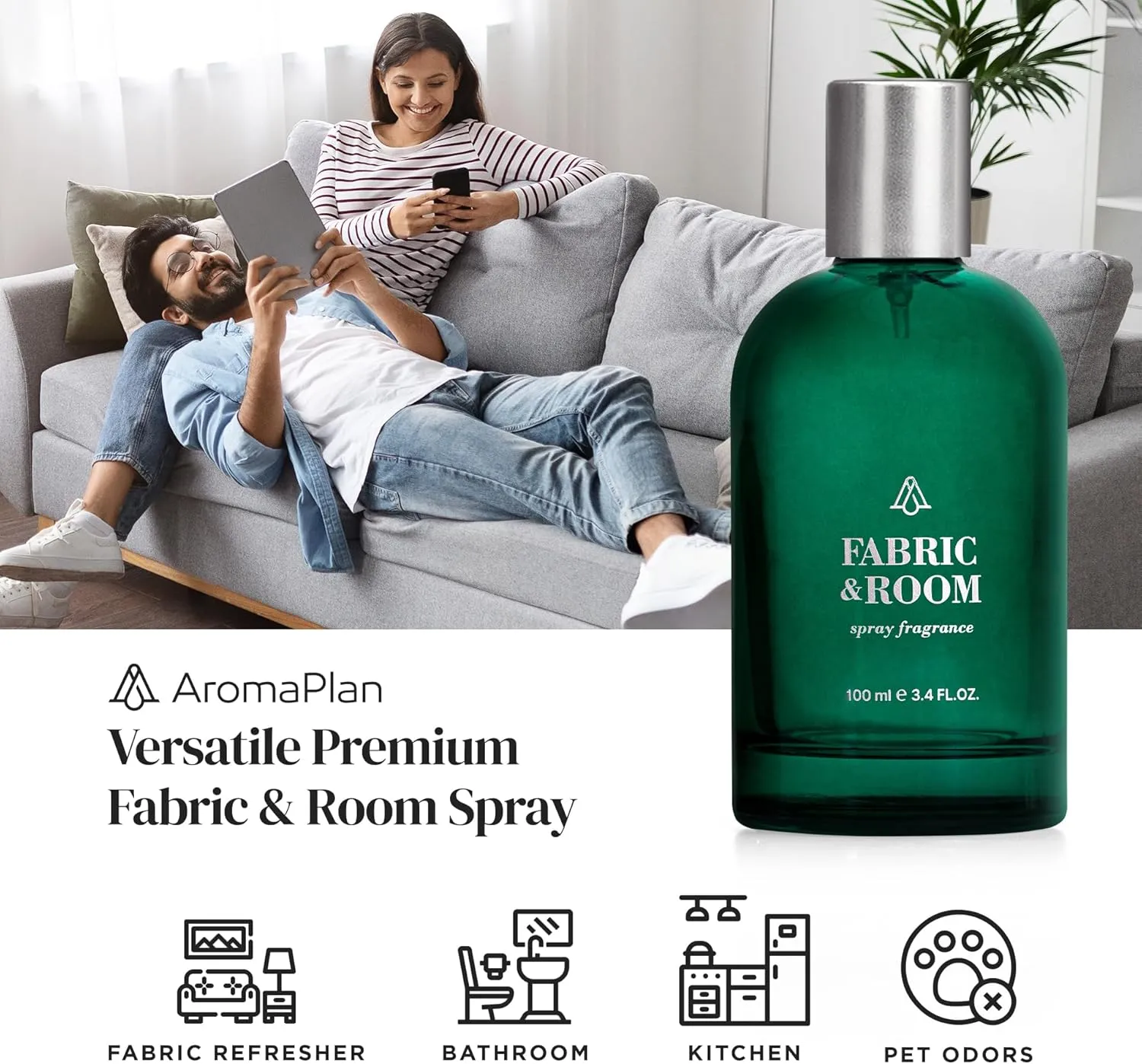 AromaPlan Natural luxurious Room Spray & Car Fragrance Kit, Inspired by Bacc. Rouge-Concentrated, Non-Toxic, Odor Eliminator & Long Lasting- Spray Air Freshener- Home,Car - 5 Star Hotel (100&30 ml)