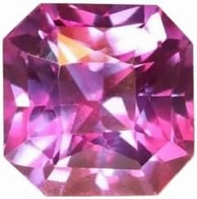 Asscher Cut Natural Purple Blue & Pink Bi-Color Sapphire 9.00 Ct Loose Gemstone for Jewellery Making
