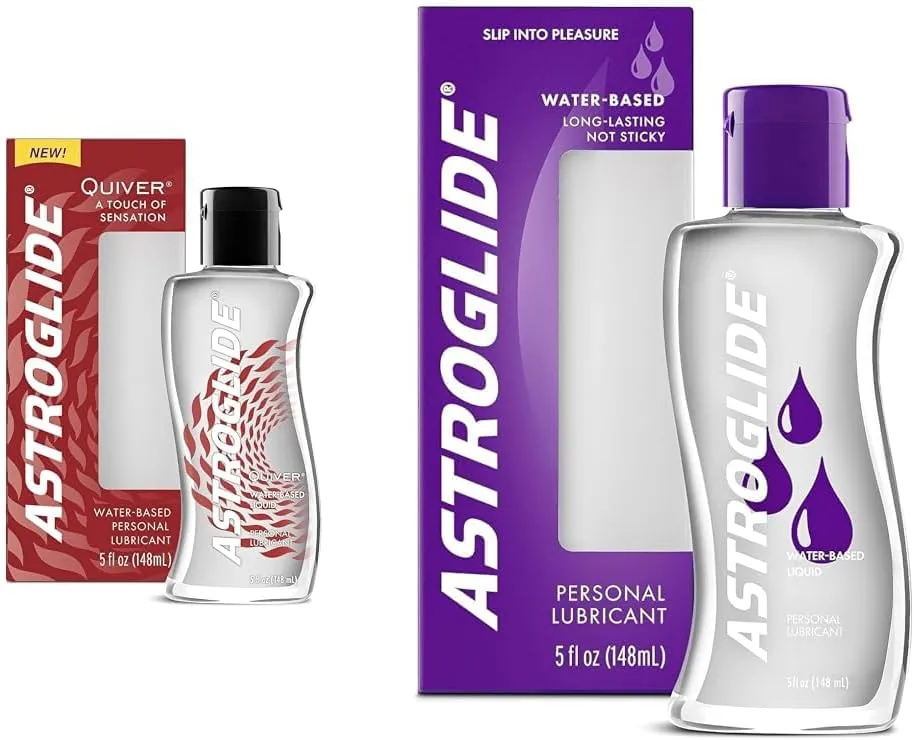 Astroglide Water Based Lube (5oz) Tingling Sensation, Silky Smooth Lubricant, and Premium Personal Lube for Couples