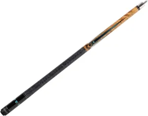 Athena ATH04 Pool/Billiards Cue - Black w/Turquoise Hearts and Points - 21oz
