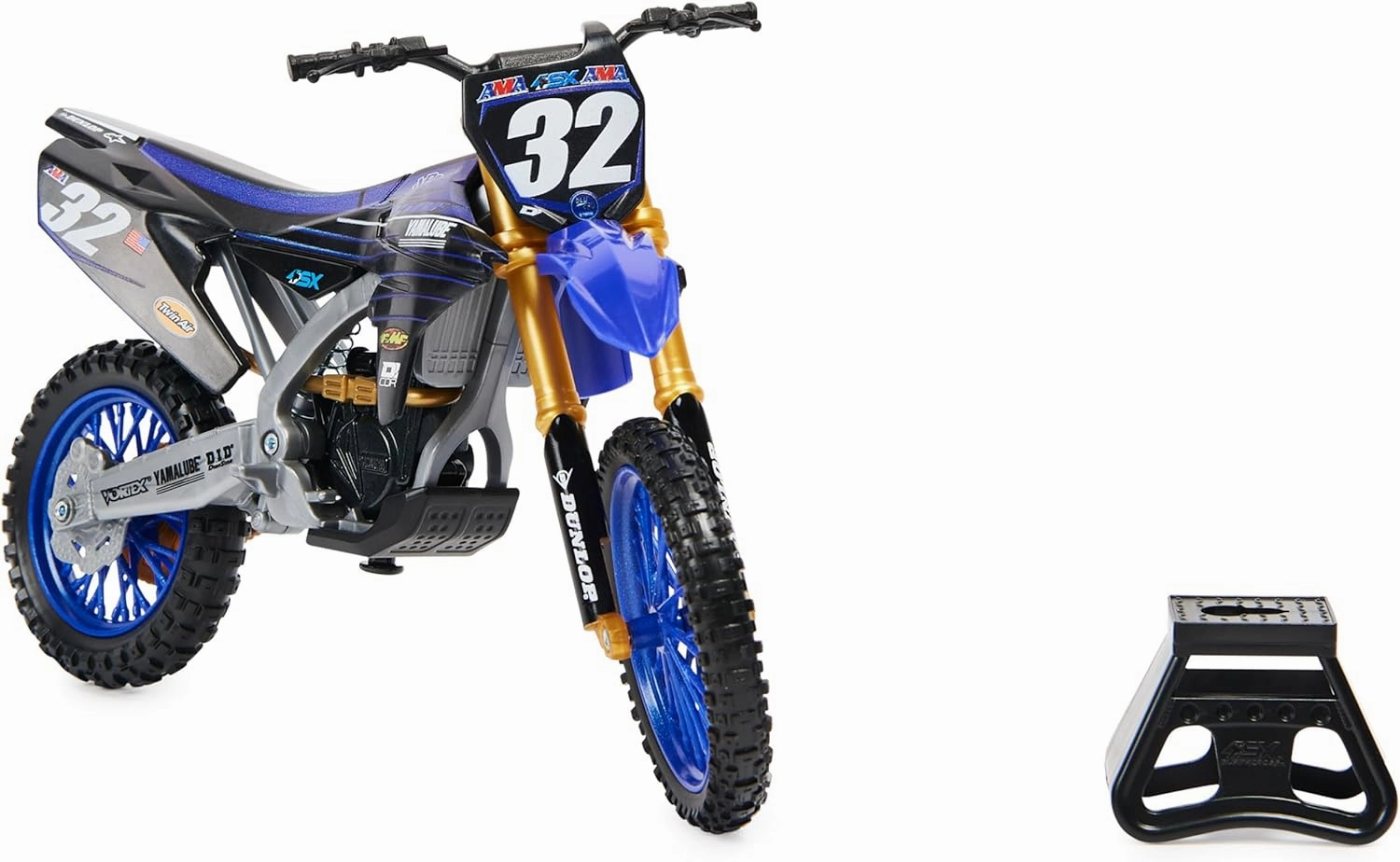 Authentic Justin Cooper 1:10 Scale Collector Die-Cast Toy Motorcycle Replica with Display Stand, For Collectors and Kids Age 5 and Up