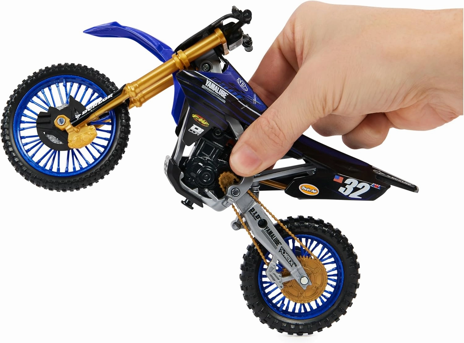 Authentic Justin Cooper 1:10 Scale Collector Die-Cast Toy Motorcycle Replica with Display Stand, For Collectors and Kids Age 5 and Up