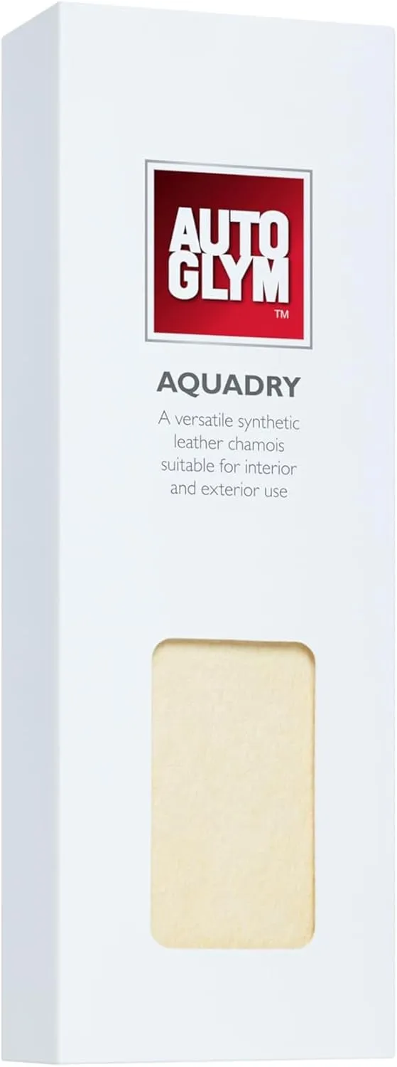 Autoglym Hi-Tech Aqua-Dry Chamois - Super Absorbent Hard Wearing Synthetic Leather Chamois for Internal and External Car Cleaning