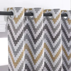 Autumn Dream Chevron Bohemian Grommet Top Bedroom Blackout Curtains Drapes for Living Room,52by63Inch,Yellow,1 Panel