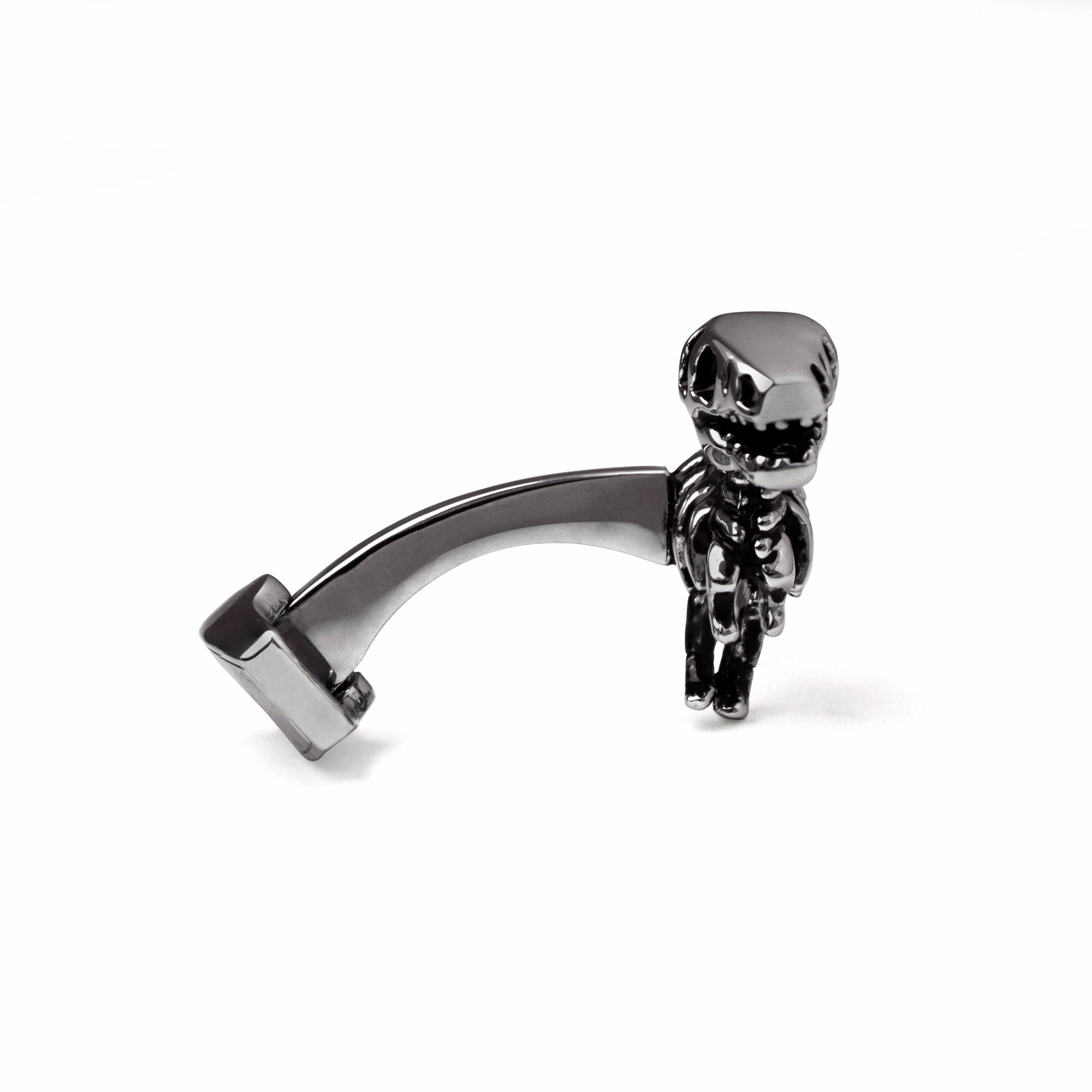Azthom Dinosaur Bone In Gunmetal Cufflinks