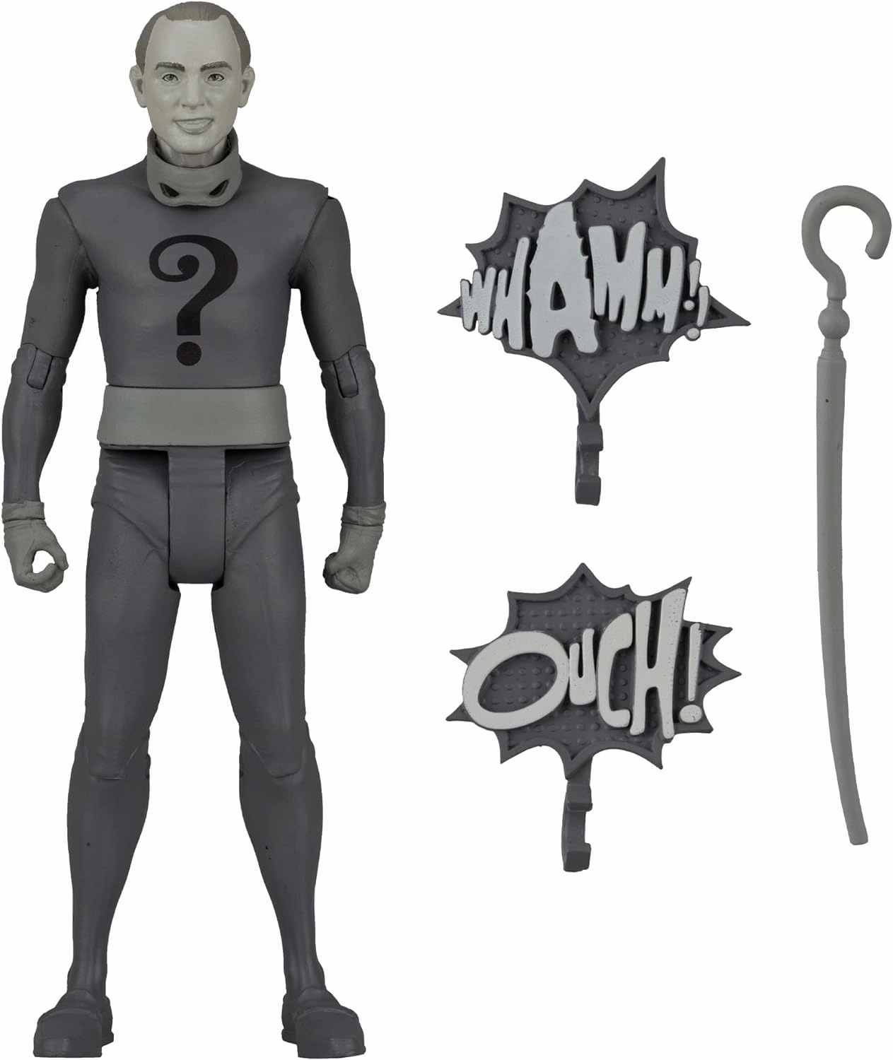 Batman 1966 Classic THE RIDDLER Black Gray White McFarlane Toys TV Series 6”