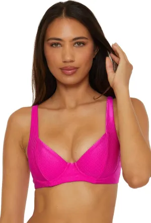 BECCA Women's Monte Carlo Underwire Bikini Top, Adjustable, Swimwear Separates