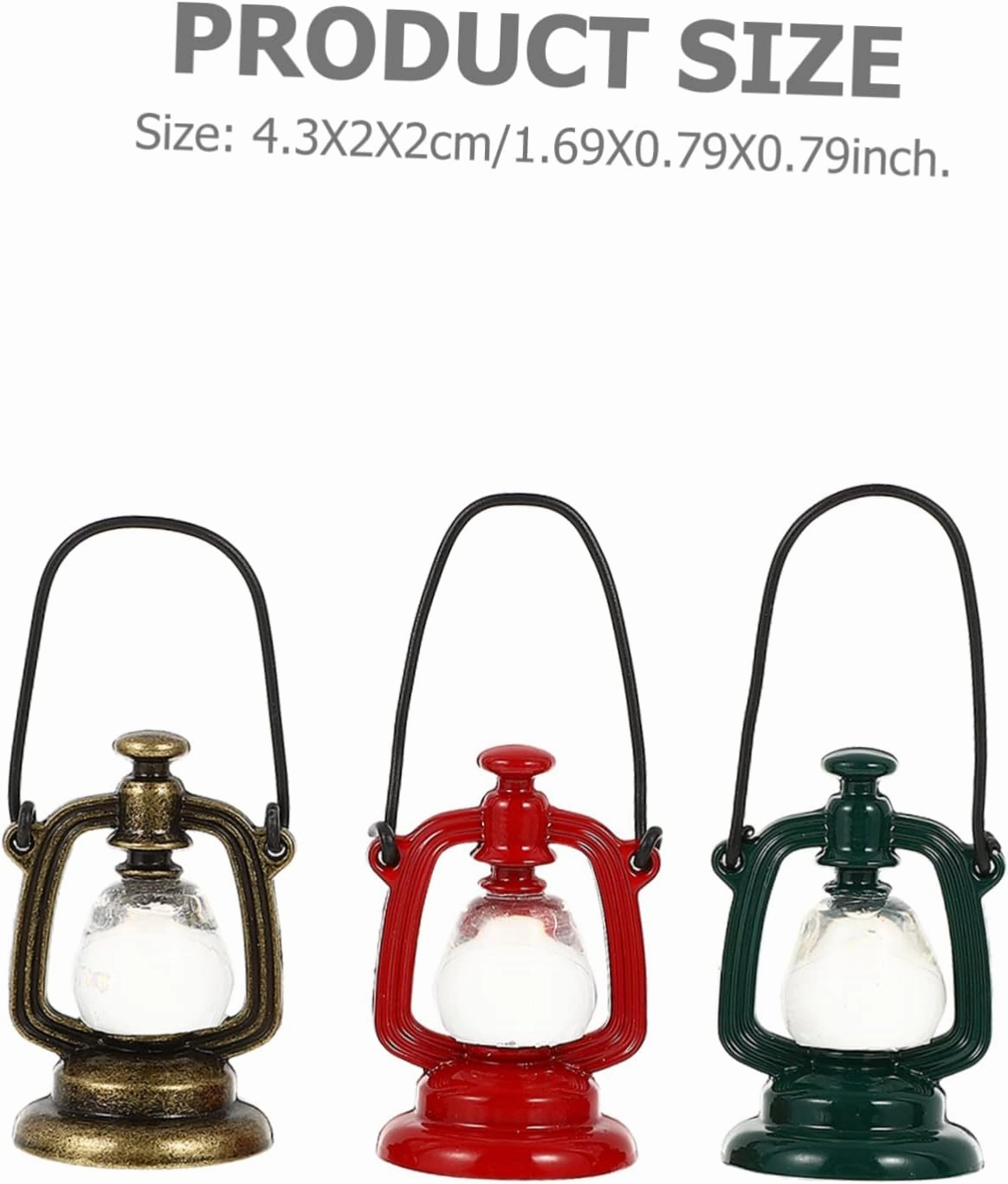 BESPORTBLE 2sets Indoor Use Miniature Oil Lanterns Kerosene Lamps for Dollhouse Decor Boys and Girls Toy House 3pcs*2