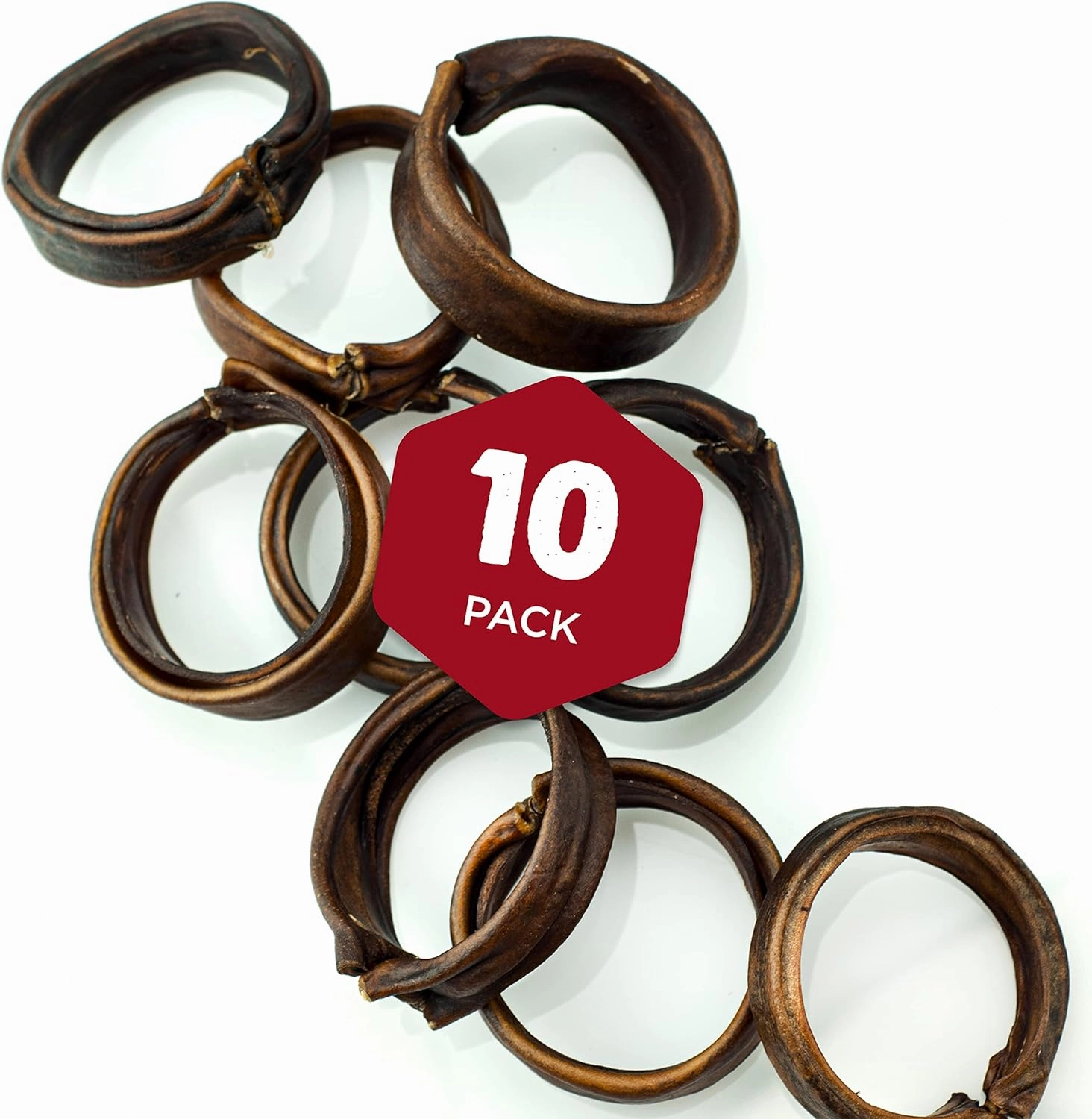 Best Bully Sticks Thick Ring Collagen Chews for Dogs - 10 Count (Pack of 1) - All-Natural, Easily Digestible, Limited Ingredient, Rawhide Alternative, Free-Range Grass-Fed Beef Treat