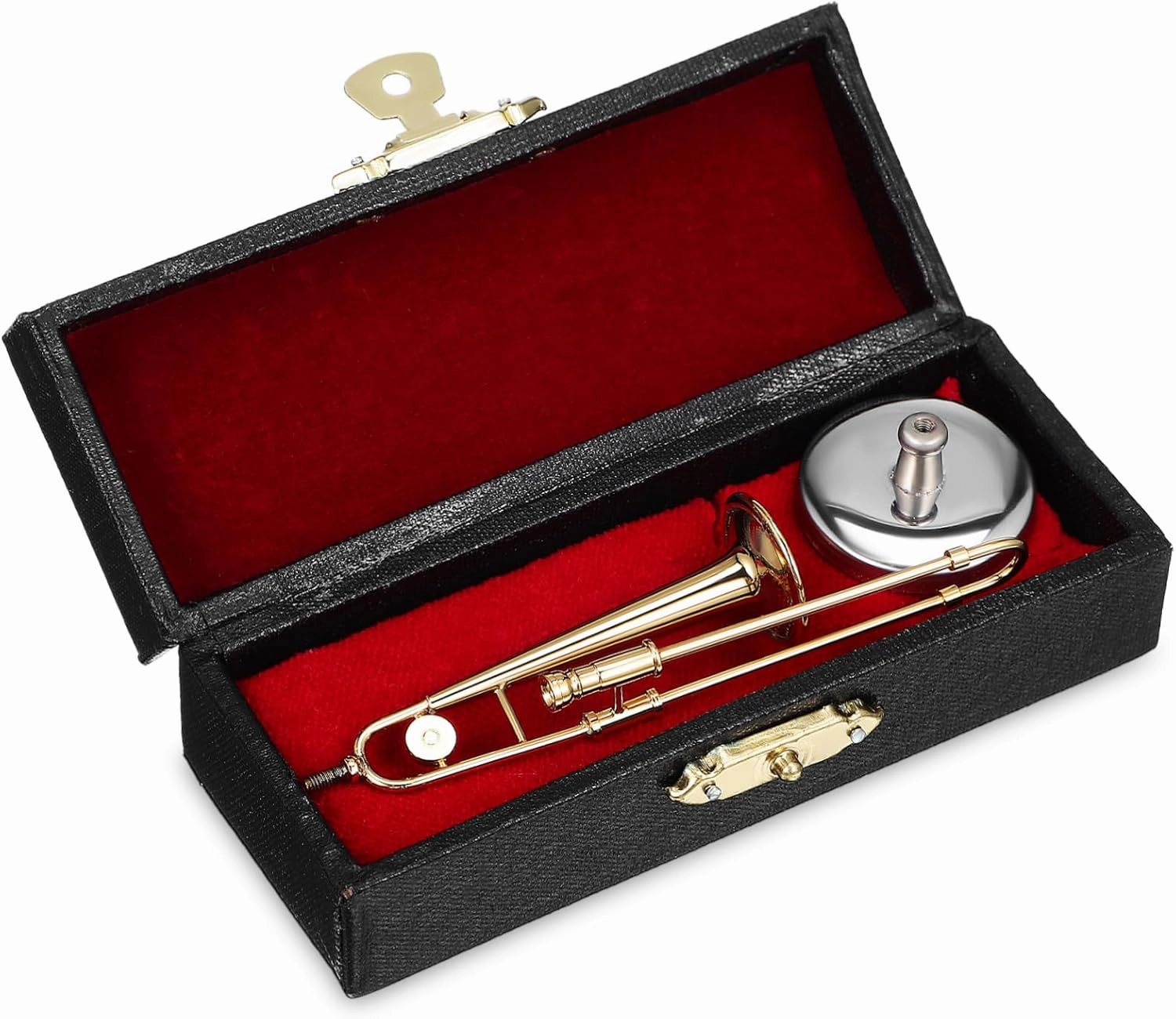 BESTonZON Dollhouse Musical Instruments Mini Trombone Miniature Instrument Figurines Toy