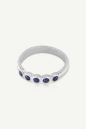 Binded Sapphire Silver Stacker