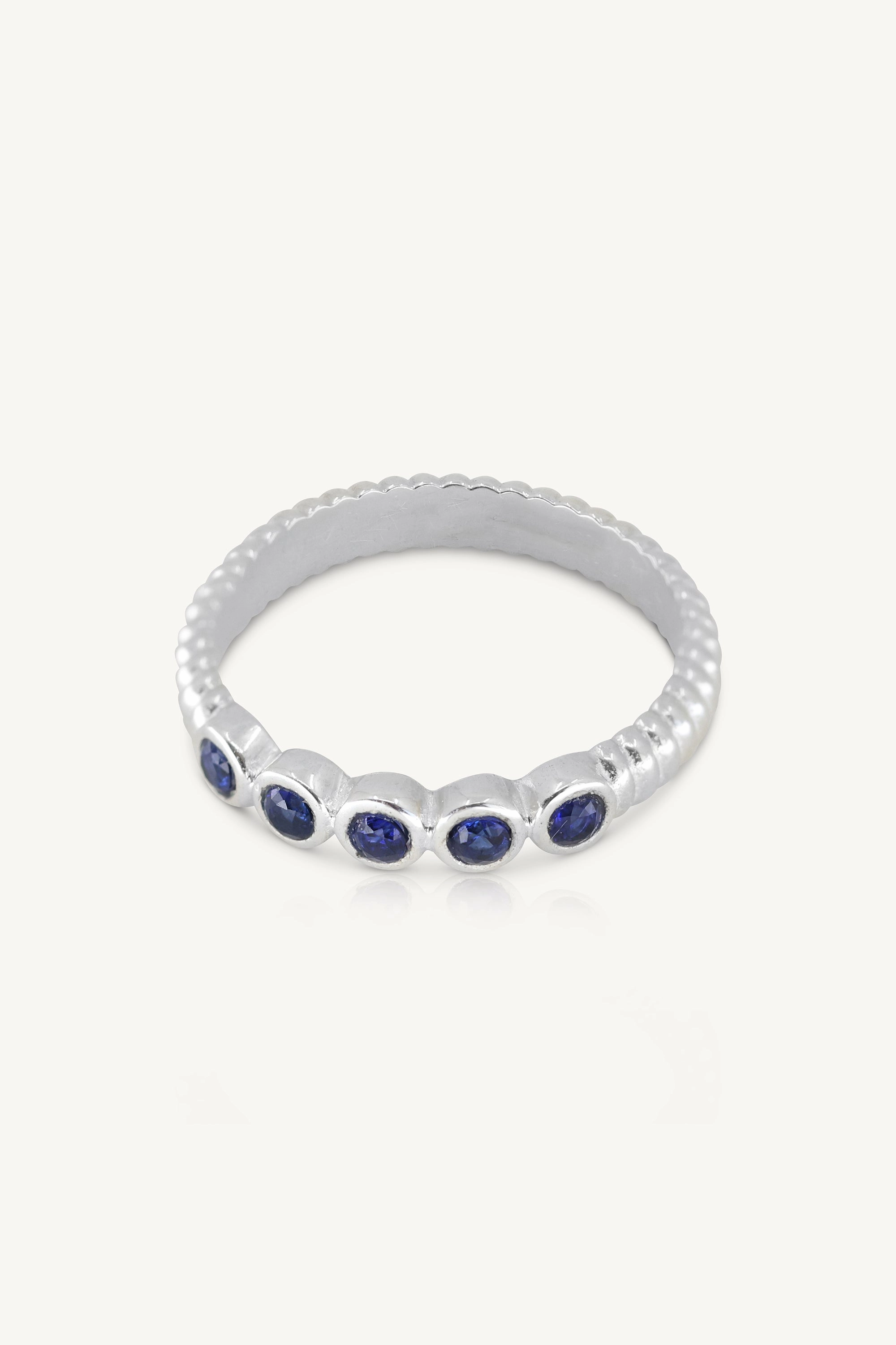 Binded Sapphire Silver Stacker