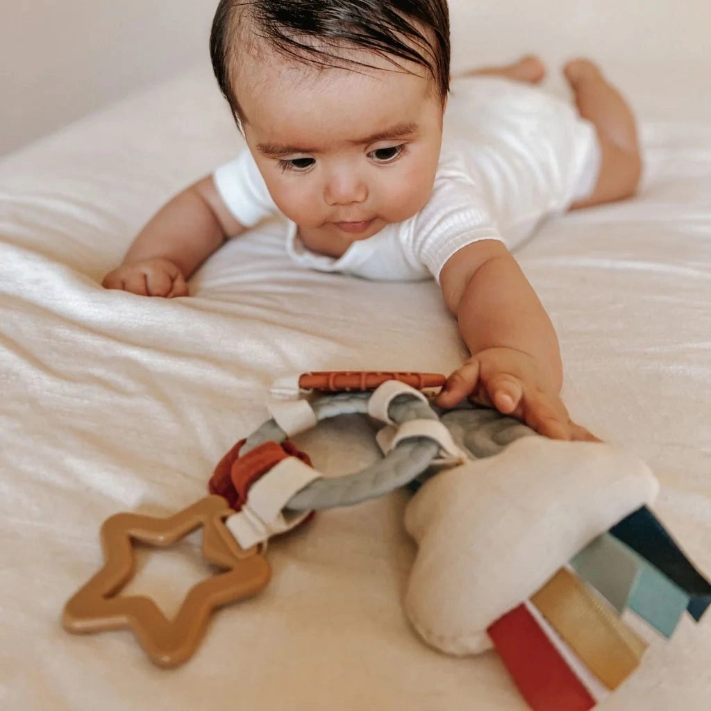 Bitzy Busy Ring™ Teething Activity Toy - Rainbow